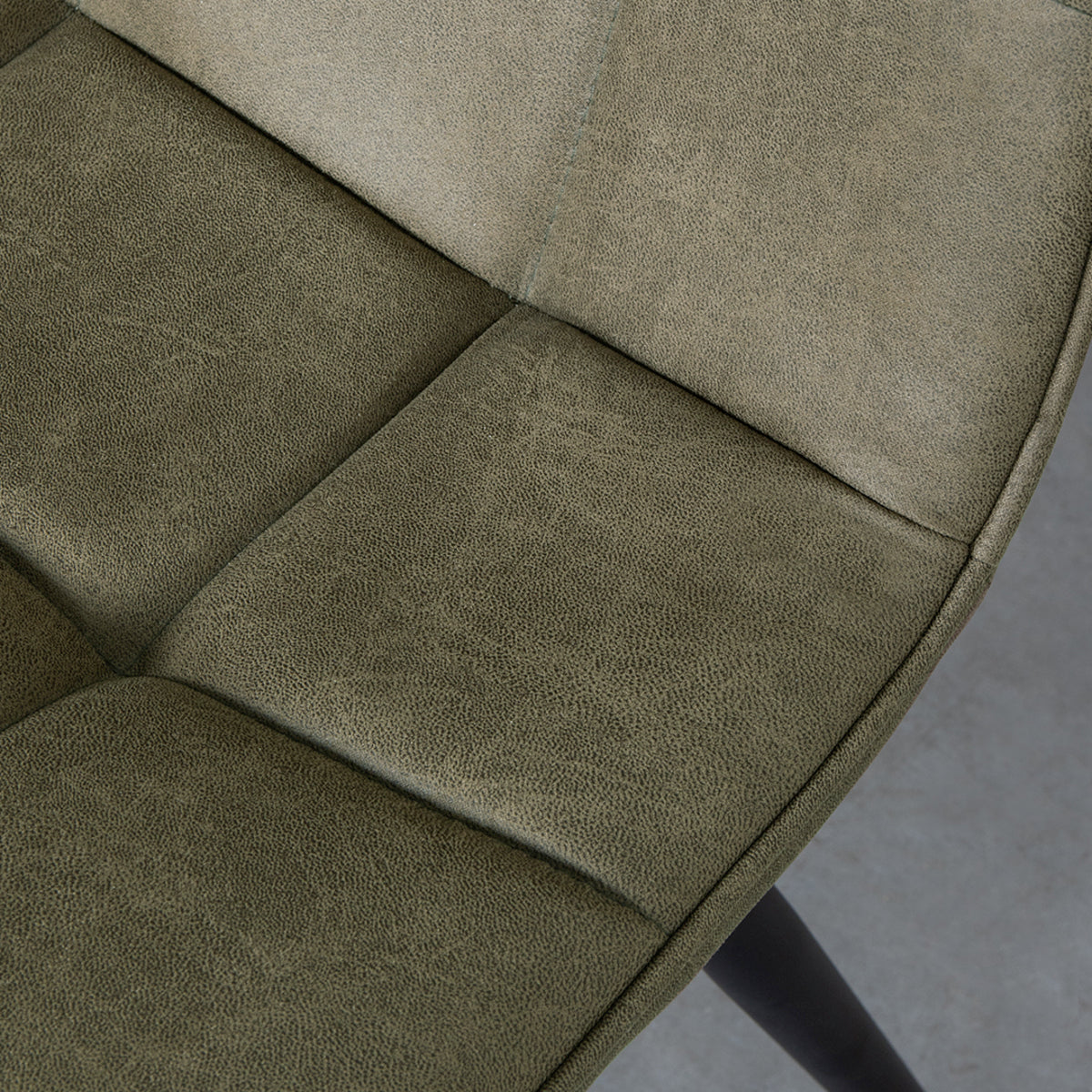 LABEL51 Eetkamerstoel Bistro - Moss - Micro Suede - Black Frame