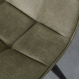 LABEL51 Eetkamerstoel Bistro - Moss - Micro Suede - Black Frame