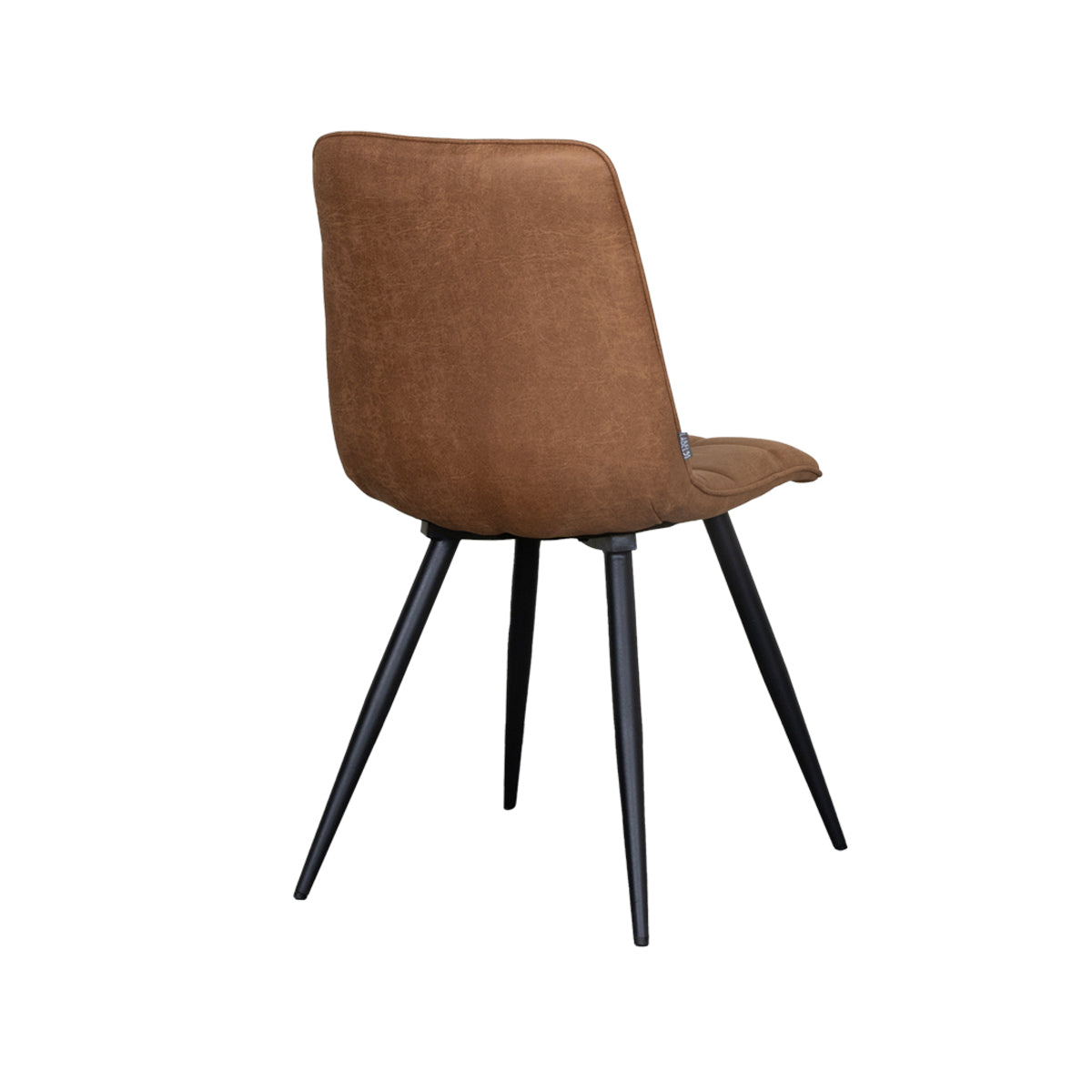 LABEL51 Eetkamerstoel Bistro - Cognac - Micro Suede - Black Frame van LABEL51 – Luxe comfort op maat van PureWonen. Vraag naar de beste prijs.