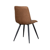 LABEL51 Eetkamerstoel Bistro - Cognac - Micro Suede - Black Frame van LABEL51 – Luxe comfort op maat van PureWonen. Vraag naar de beste prijs.