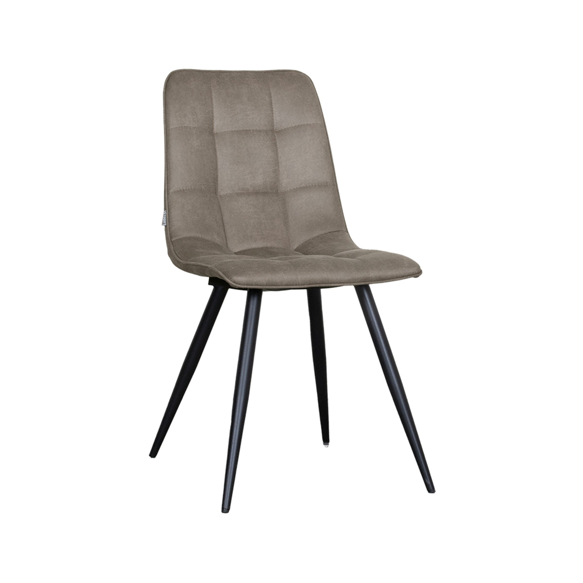 LABEL51 Eetkamerstoel Bistro - Taupe - Micro Suede - Black Frame van LABEL51 – Luxe comfort op maat van PureWonen. Vraag naar de beste prijs.