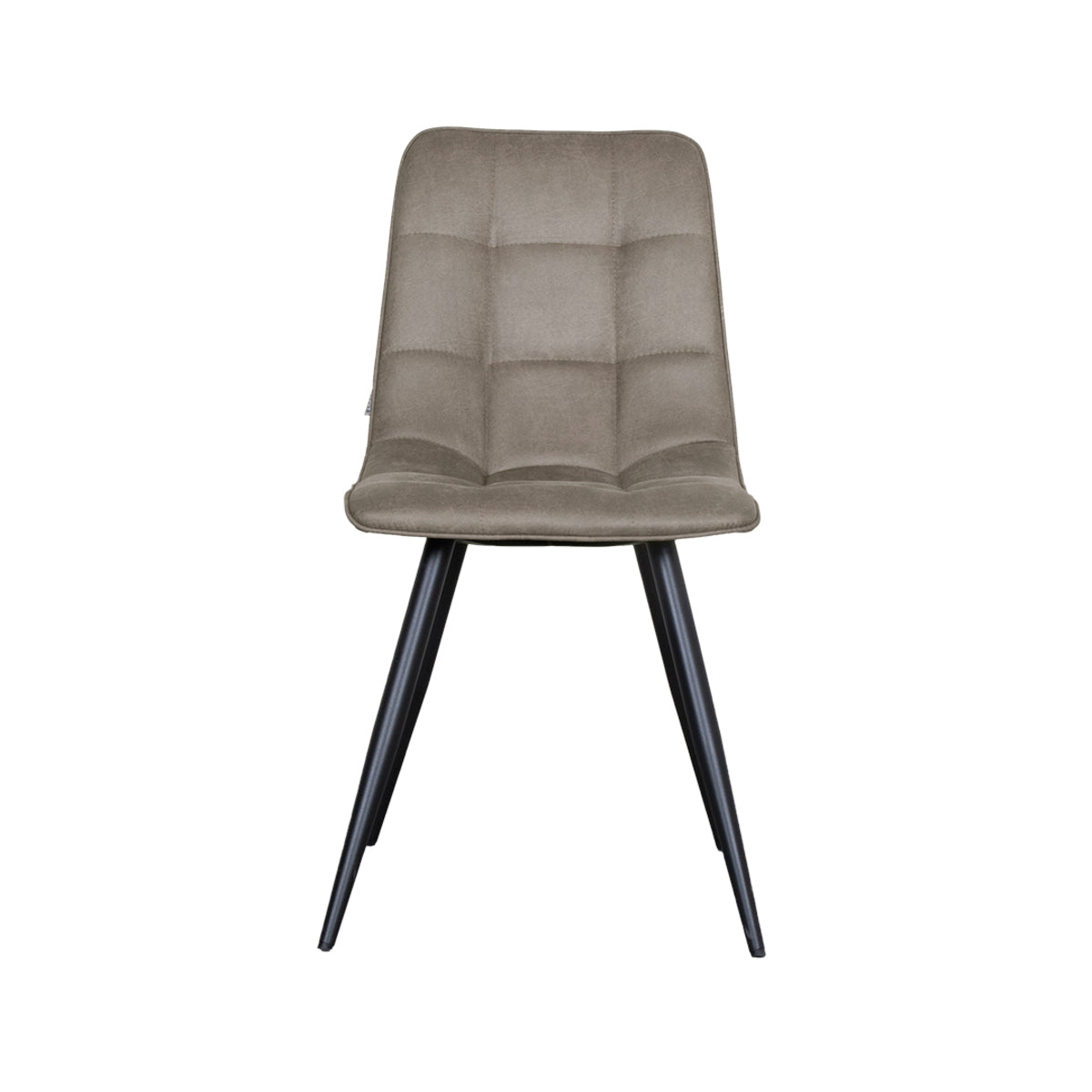 LABEL51 Eetkamerstoel Bistro - Taupe - Micro Suede - Black Frame van LABEL51 – Luxe comfort op maat van PureWonen. Vraag naar de beste prijs.