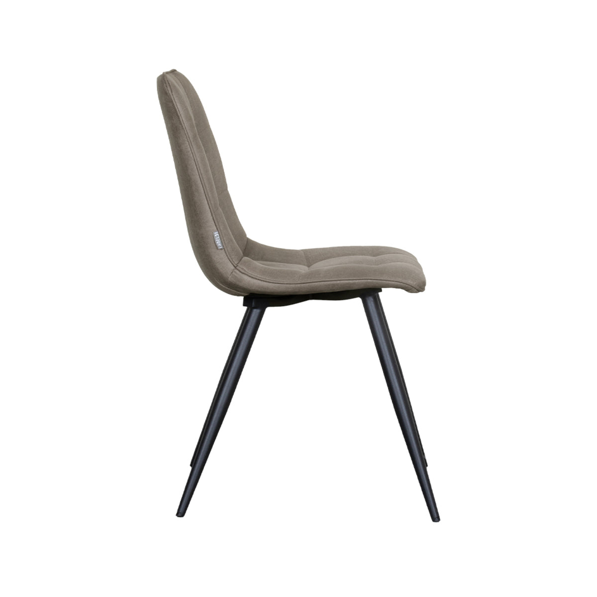 LABEL51 Eetkamerstoel Bistro - Taupe - Micro Suede - Black Frame van LABEL51 – Luxe comfort op maat van PureWonen. Vraag naar de beste prijs.