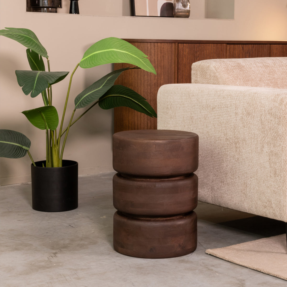 LABEL51 Bijzettafel Milly - Espresso - Mangohout - 35 cm van LABEL51 – Luxe comfort op maat van PureWonen. Vraag naar de beste prijs.