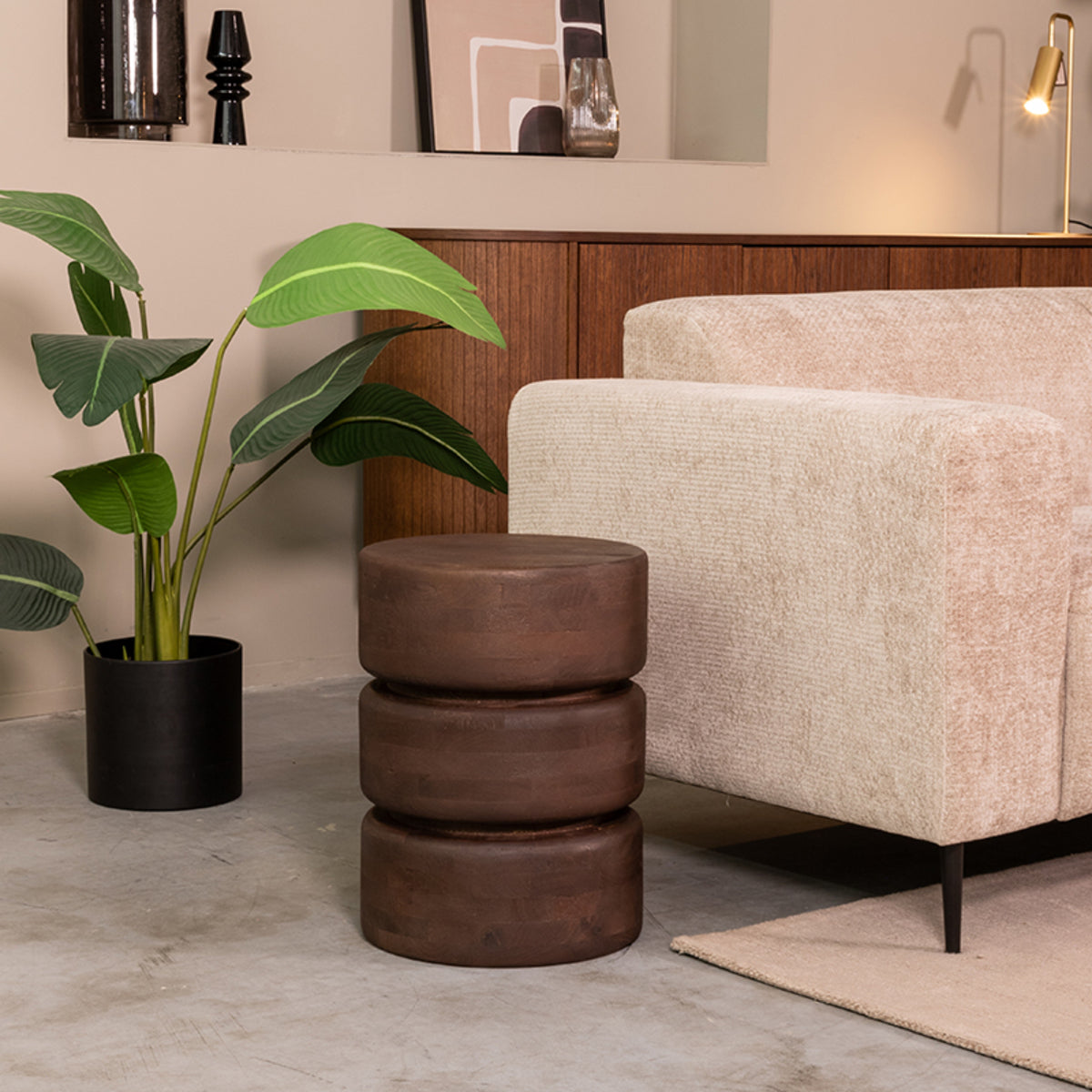 LABEL51 Bijzettafel Milly - Espresso - Mangohout - 35 cm van LABEL51 – Luxe comfort op maat van PureWonen. Vraag naar de beste prijs.