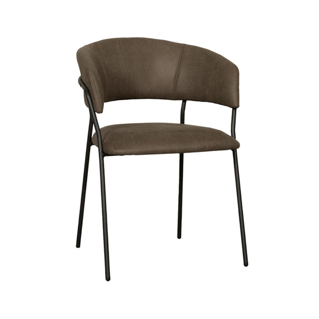 LABEL51 Eetkamerstoel Luuk - Moss - Micro Suede - Black Frame van LABEL51 – Luxe comfort op maat van PureWonen. Vraag naar de beste prijs.