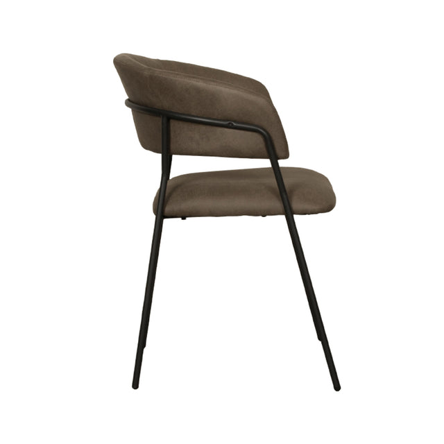 LABEL51 Eetkamerstoel Luuk - Moss - Micro Suede - Black Frame van LABEL51 – Luxe comfort op maat van PureWonen. Vraag naar de beste prijs.