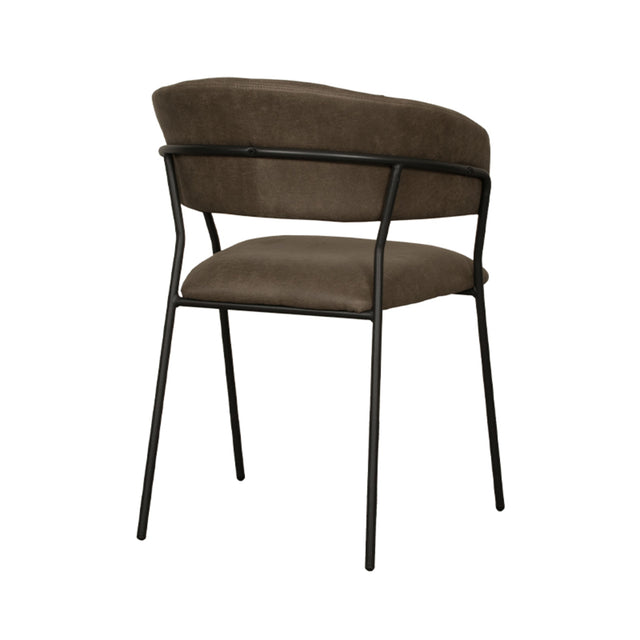 LABEL51 Eetkamerstoel Luuk - Moss - Micro Suede - Black Frame van LABEL51 – Luxe comfort op maat van PureWonen. Vraag naar de beste prijs.