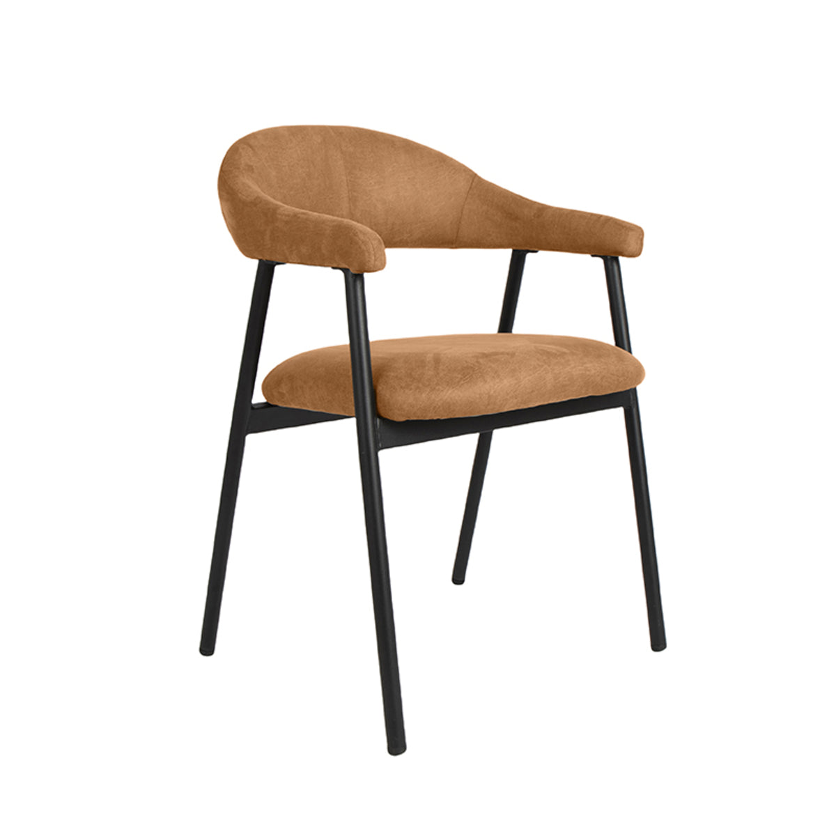 LABEL51 Eetkamerstoel Amaze - Cognac - Micro Suede van LABEL51 – Luxe comfort op maat van PureWonen. Vraag naar de beste prijs.