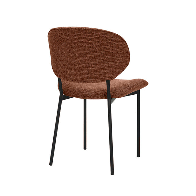 LABEL51 Eetkamerstoel Senn - Coral - Boucle - Black Frame