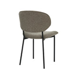 LABEL51 Eetkamerstoel Senn - Truffel grijs - Boucle - Black Frame