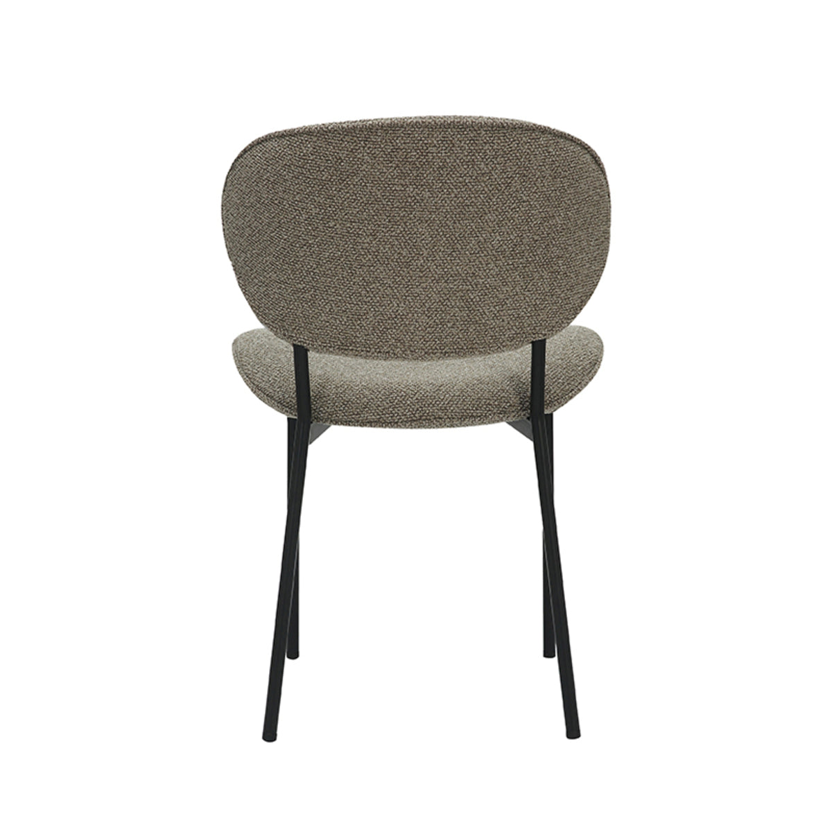 LABEL51 Eetkamerstoel Senn - Truffel grijs - Boucle - Black Frame