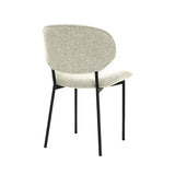 LABEL51 Eetkamerstoel Senn - Naturel - Boucle - Black Frame