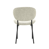 LABEL51 Eetkamerstoel Senn - Naturel - Boucle - Black Frame