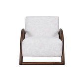 LABEL51 Fauteuil Viggo - Naturel - Boucle - Walnoot onderstel van LABEL51 – Luxe comfort op maat van PureWonen. Vraag naar de beste prijs.