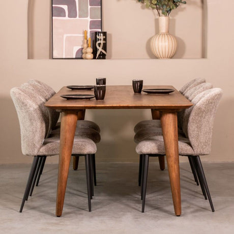 LABEL51 Eetkamertafel Fly - Nature - Mangohout - 160x90 cm van LABEL51 – Luxe comfort op maat van PureWonen. Vraag naar de beste prijs.