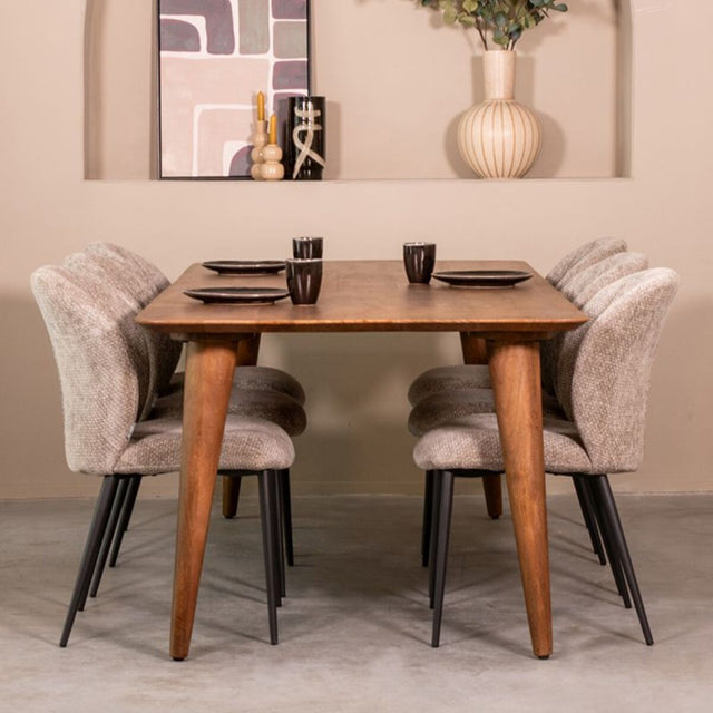 LABEL51 Eetkamertafel Fly - Nature - Mangohout - 160x90 cm van LABEL51 – Luxe comfort op maat van PureWonen. Vraag naar de beste prijs.