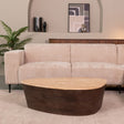 LABEL51 Salontafel Ravi - Espresso - Travertin - 110 cm van LABEL51 – Luxe comfort op maat van PureWonen. Vraag naar de beste prijs.