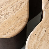 LABEL51 Salontafel Davi - Espresso - Travertin - 80 cm van LABEL51 – Luxe comfort op maat van PureWonen. Vraag naar de beste prijs.