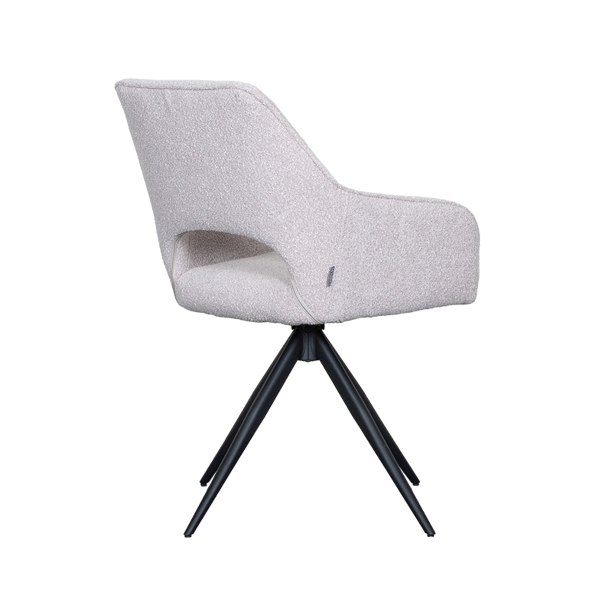 LABEL51 Eetkamerstoel Finley - Naturel - Boucle van LABEL51 – Luxe comfort op maat van PureWonen. Vraag naar de beste prijs.