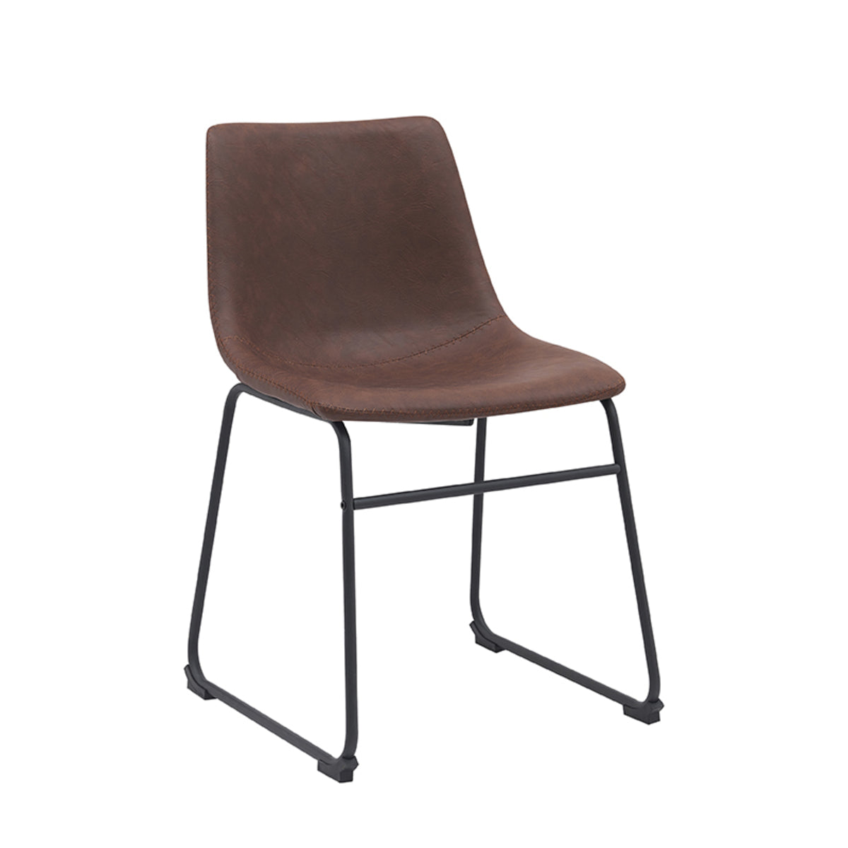 LABEL51 Eetkamerstoel Risto - Bruin - PU-Leder van LABEL51 – Luxe comfort op maat van PureWonen. Vraag naar de beste prijs.