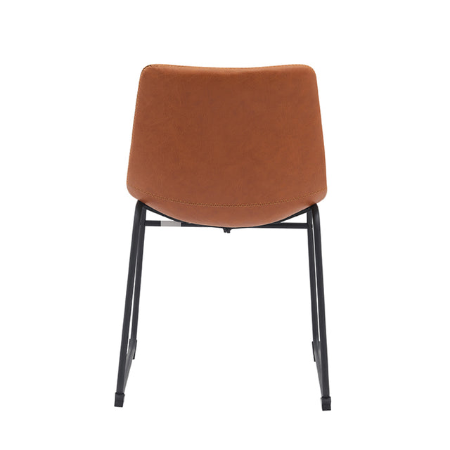 LABEL51 Eetkamerstoel Risto - Cognac - PU-Leder van LABEL51 – Luxe comfort op maat van PureWonen. Vraag naar de beste prijs.