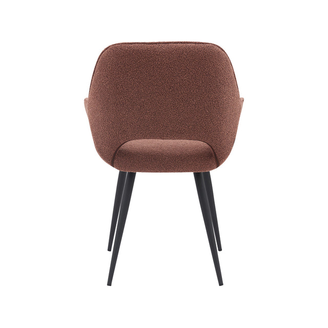 LABEL51 Eetkamerstoel Fer - Terra - Boucle van LABEL51 – Luxe comfort op maat van PureWonen. Vraag naar de beste prijs.