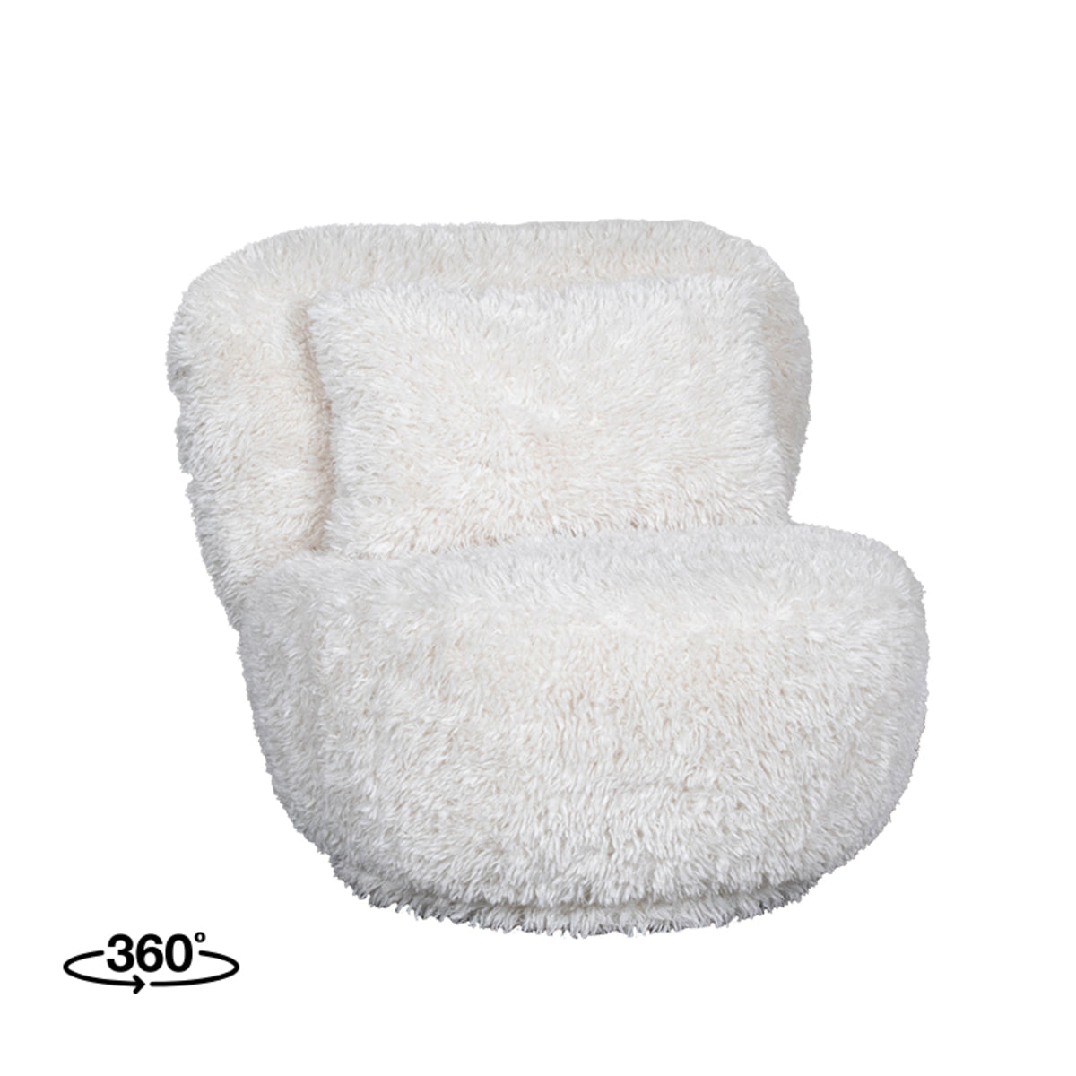 LABEL51 Fauteuil Doodle - Crème - Fluffy van LABEL51 – Luxe comfort op maat van PureWonen. Vraag naar de beste prijs.