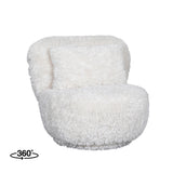 LABEL51 Fauteuil Doodle - Crème - Fluffy van LABEL51 – Luxe comfort op maat van PureWonen. Vraag naar de beste prijs.