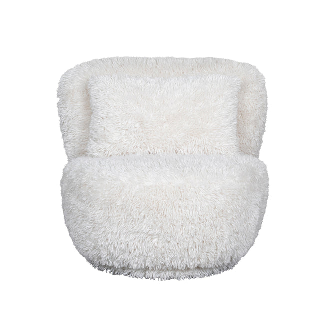 LABEL51 Fauteuil Doodle - Crème - Fluffy van LABEL51 – Luxe comfort op maat van PureWonen. Vraag naar de beste prijs.