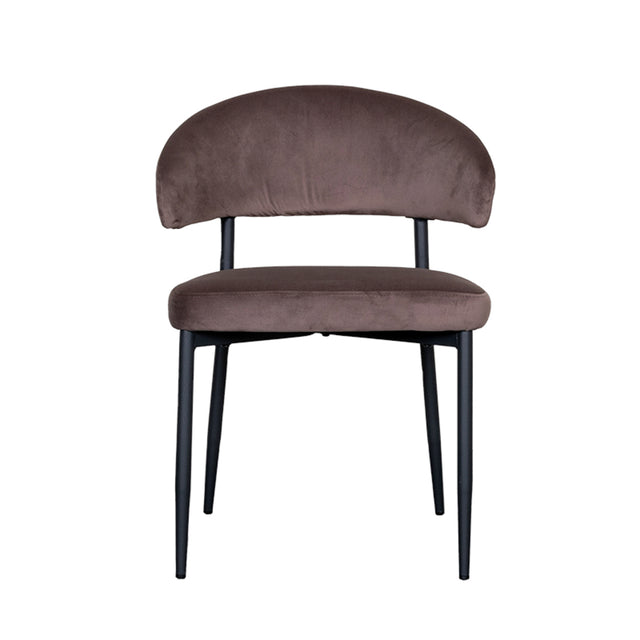 LABEL51 Eetkamerstoel Bliss - Taupe - Fluweel van LABEL51 - laagste prijs offerte van PureWonen