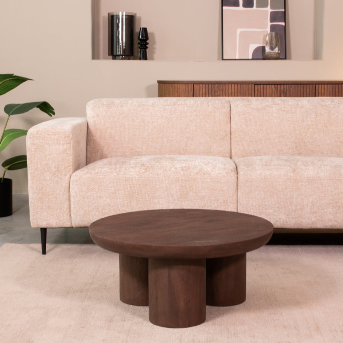 LABEL51 Salontafel Olly - Espresso - Mangohout - 90 cm van LABEL51 – Luxe comfort op maat van PureWonen. Vraag naar de beste prijs.