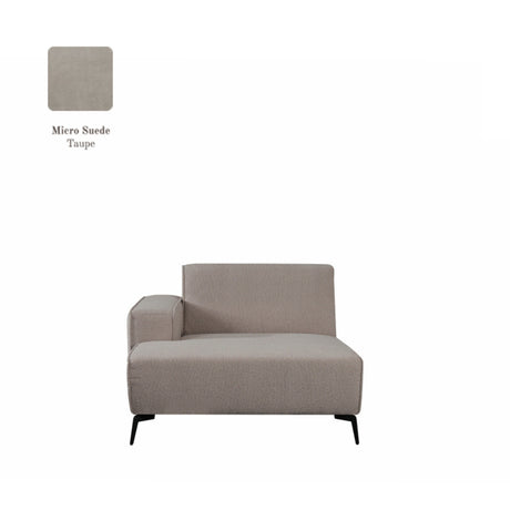 LABEL51 Bank Nero - Taupe - Micro Suede - Longchair Arm Links Voorstaand van LABEL51 - laagste prijs offerte van PureWonen