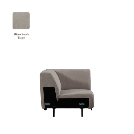 LABEL51 Bank Nero - Taupe - Micro Suede - Hoek van LABEL51 – Luxe comfort op maat van PureWonen. Vraag naar de beste prijs.