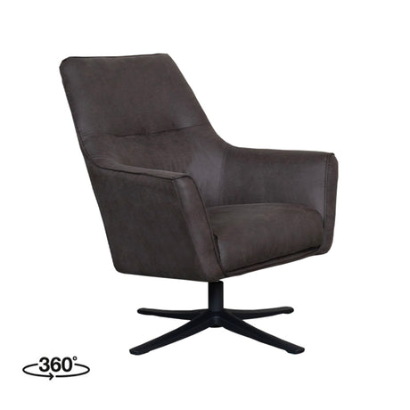 LABEL51 Fauteuil Tod - Antraciet - Micro Suede van LABEL51 – Luxe comfort op maat van PureWonen. Vraag naar de beste prijs.