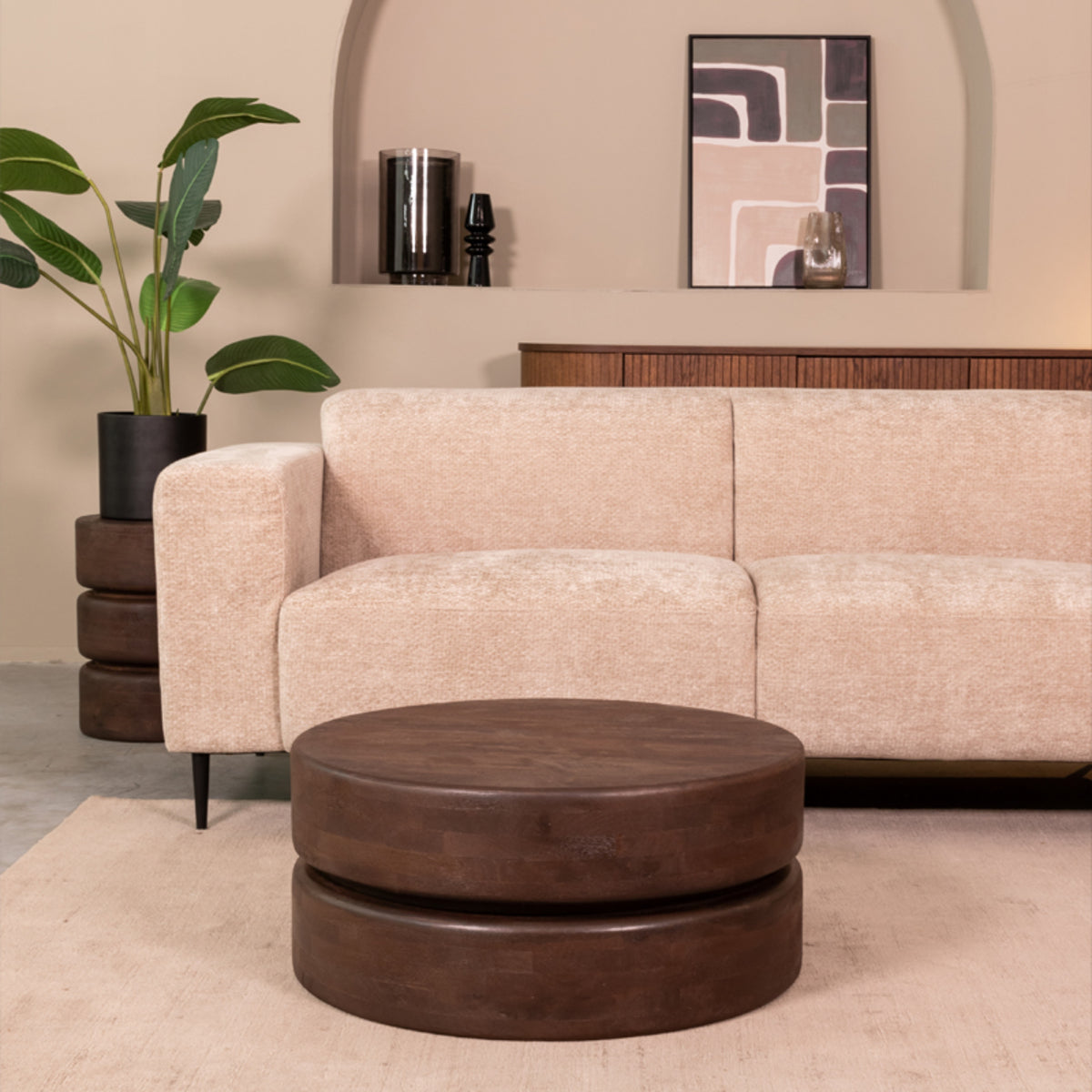 LABEL51 Salontafel Milly - Espresso - Mangohout - 70 cm van LABEL51 - laagste prijs offerte van PureWonen