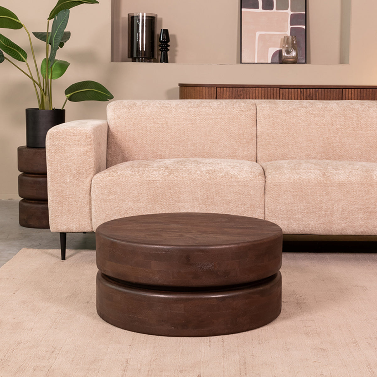 LABEL51 Salontafel Milly - Espresso - Mangohout - 70 cm van LABEL51 - laagste prijs offerte van PureWonen