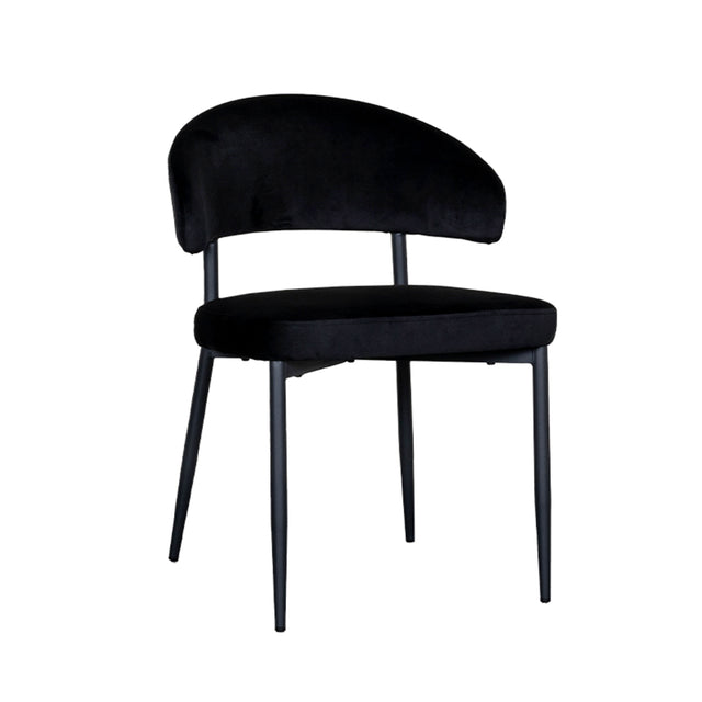 LABEL51 Eetkamerstoel Bliss - Zwart - Fluweel van LABEL51 – Luxe comfort op maat van PureWonen. Vraag naar de beste prijs.