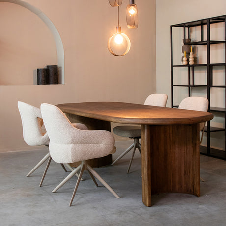 LABEL51 Eetkamertafel Varia - Espresso - Mangohout - 240x100 cm van LABEL51 – Luxe comfort op maat van PureWonen. Vraag naar de beste prijs.