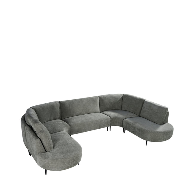 LABEL51 Bank Milano - Stone - Elite - U-Bank van LABEL51 – Luxe comfort op maat van PureWonen. Vraag naar de beste prijs.