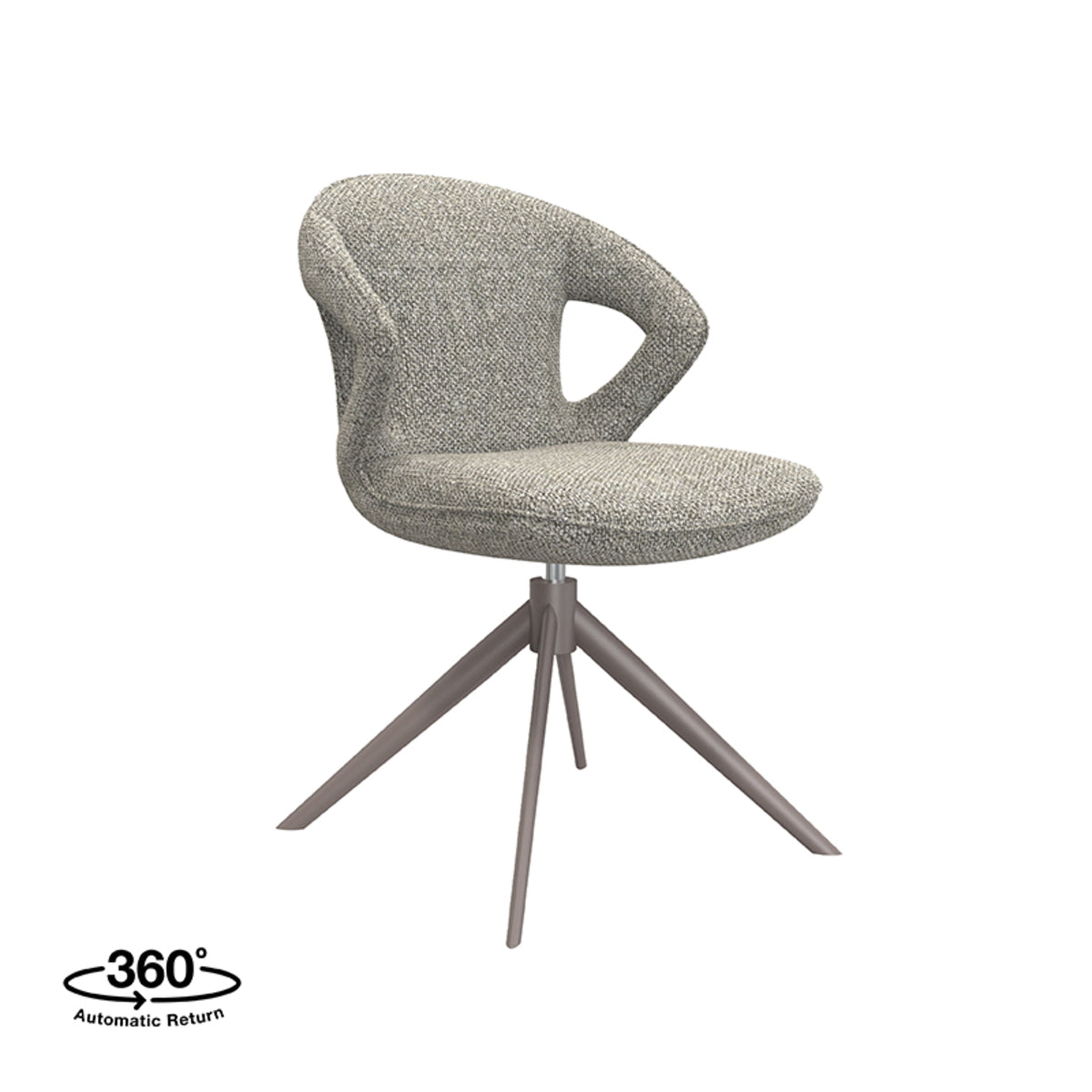 LABEL51 Eetkamerstoel Zurich - Truffel grijs - Boucle van LABEL51 – Luxe comfort op maat van PureWonen. Vraag naar de beste prijs.