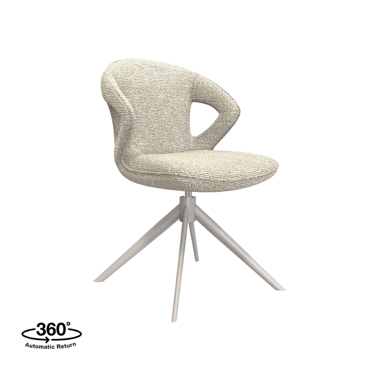LABEL51 Eetkamerstoel Zurich - Naturel - Boucle van LABEL51 – Luxe comfort op maat van PureWonen. Vraag naar de beste prijs.
