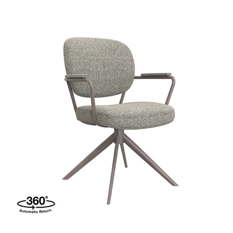 LABEL51 Eetkamerstoel Basel - Truffel grijs - Boucle van LABEL51 – Luxe comfort op maat van PureWonen. Vraag naar de beste prijs.