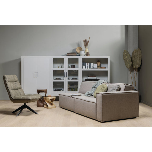 Jouke Draaifauteuil Leerlook Groen van WOOOD – Luxe comfort op maat van PureWonen. Vraag naar de beste prijs.