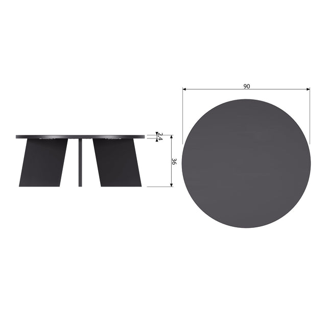 Fries Salontafel Eiken Blacknight O90 Cm [Fsc] van WOOOD – Luxe comfort op maat van PureWonen. Vraag naar de beste prijs.