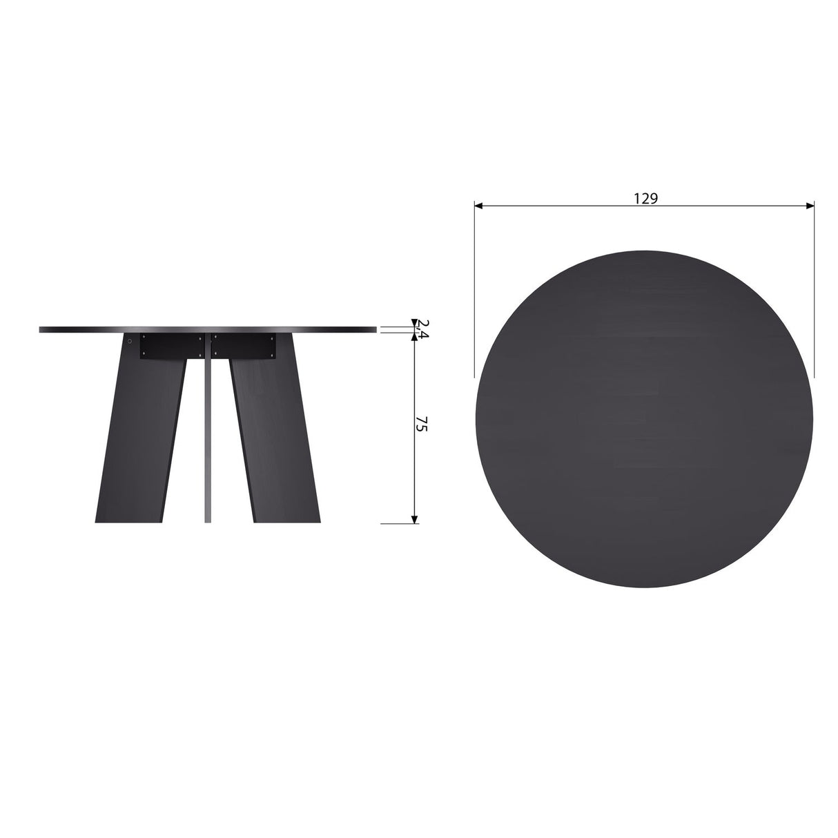 Fries Eettafel Eiken Blacknight O129 Cm [Fsc] van WOOOD – Luxe comfort op maat van PureWonen. Vraag naar de beste prijs.