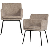 Kam Eetkamerstoel Met Armleuning Zand van WOOOD – Luxe comfort op maat van PureWonen. Vraag naar de beste prijs.