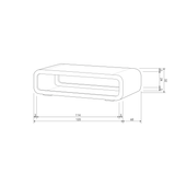 Kin Salontafel Acaciahout Naturel