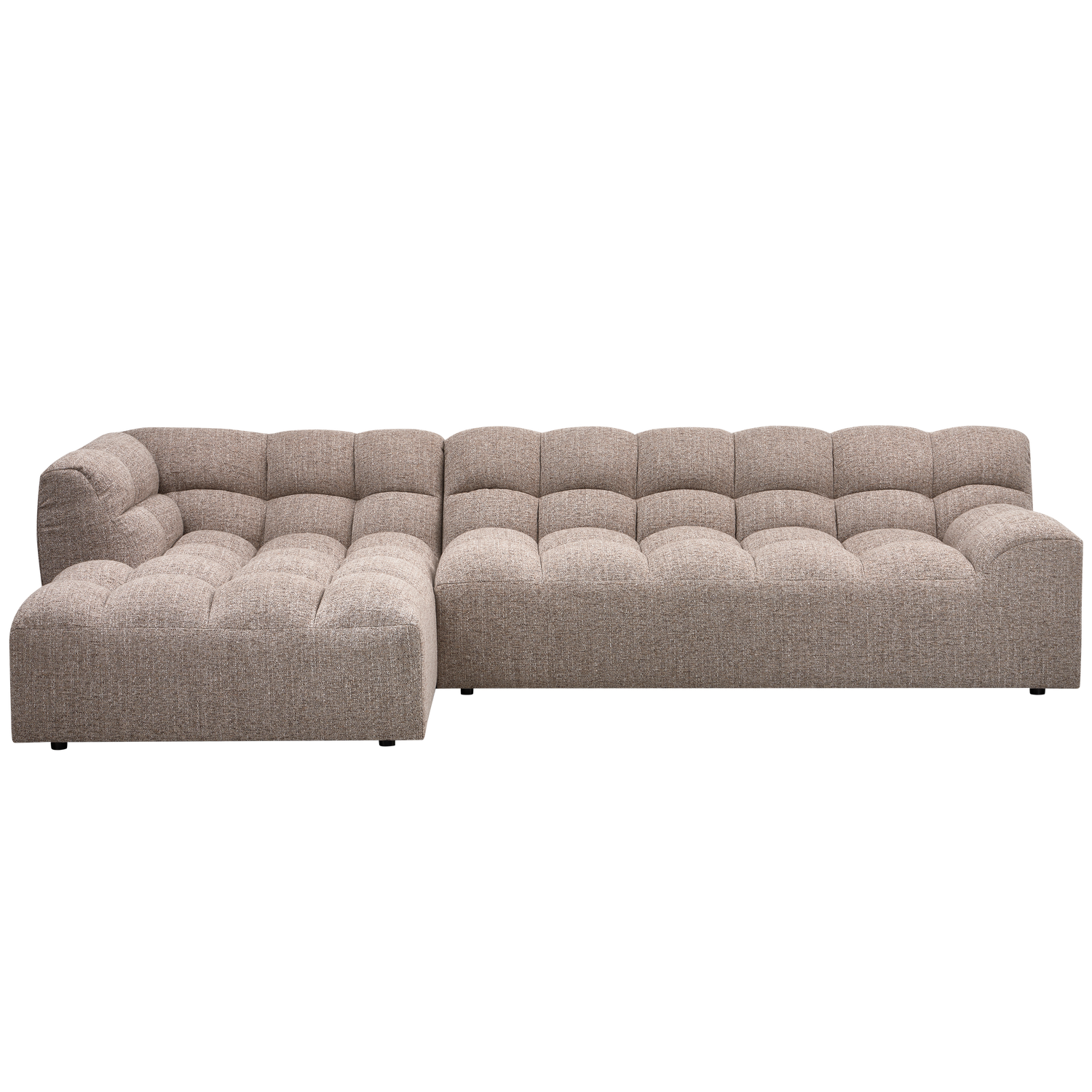 Allure Chaise Longue Links Geweven Stof Bruin Melange van WOOOD – Luxe comfort op maat van PureWonen. Vraag naar de beste prijs.