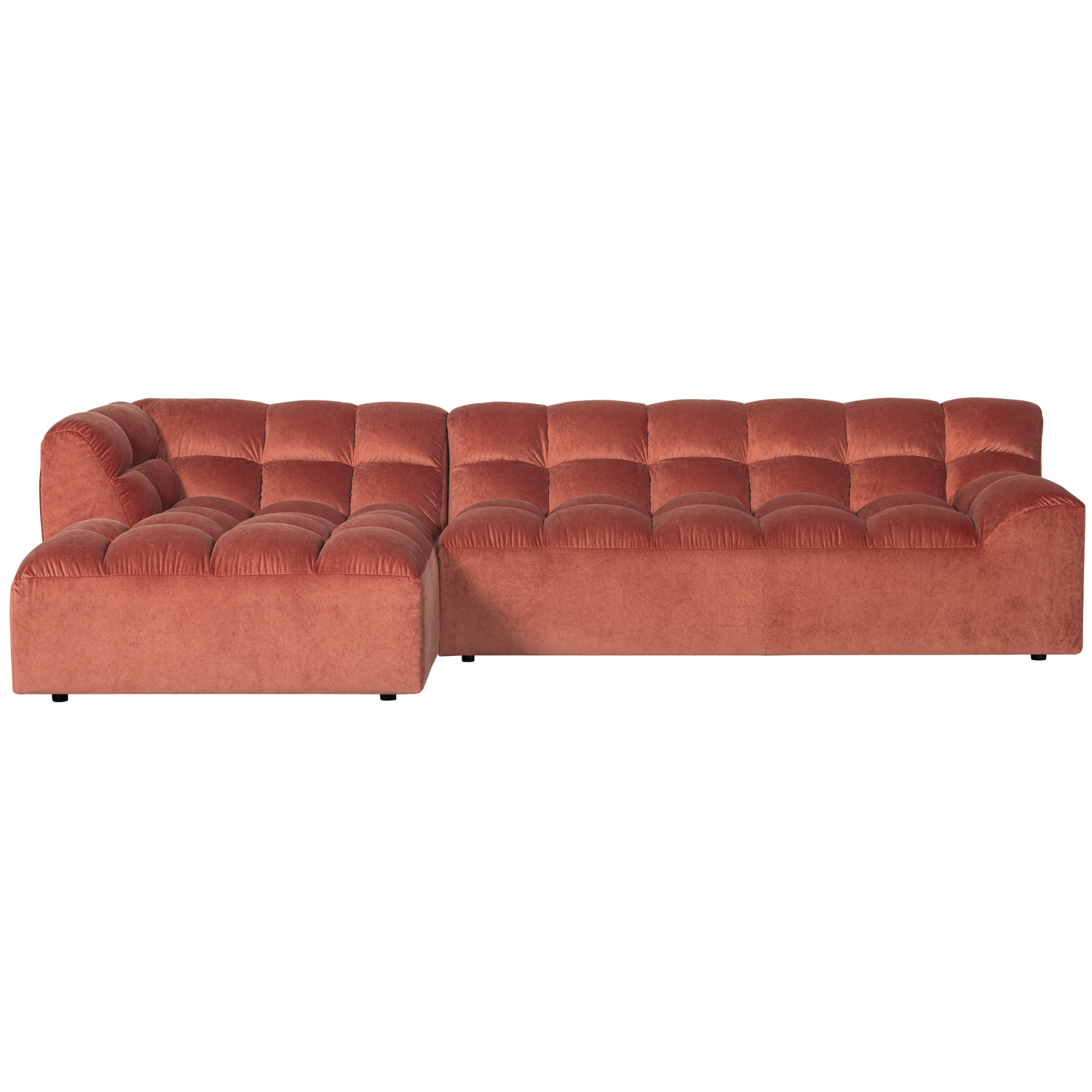 Allure Chaise Longue Links Velvet Blush van WOOOD – Luxe comfort op maat van PureWonen. Vraag naar de beste prijs.